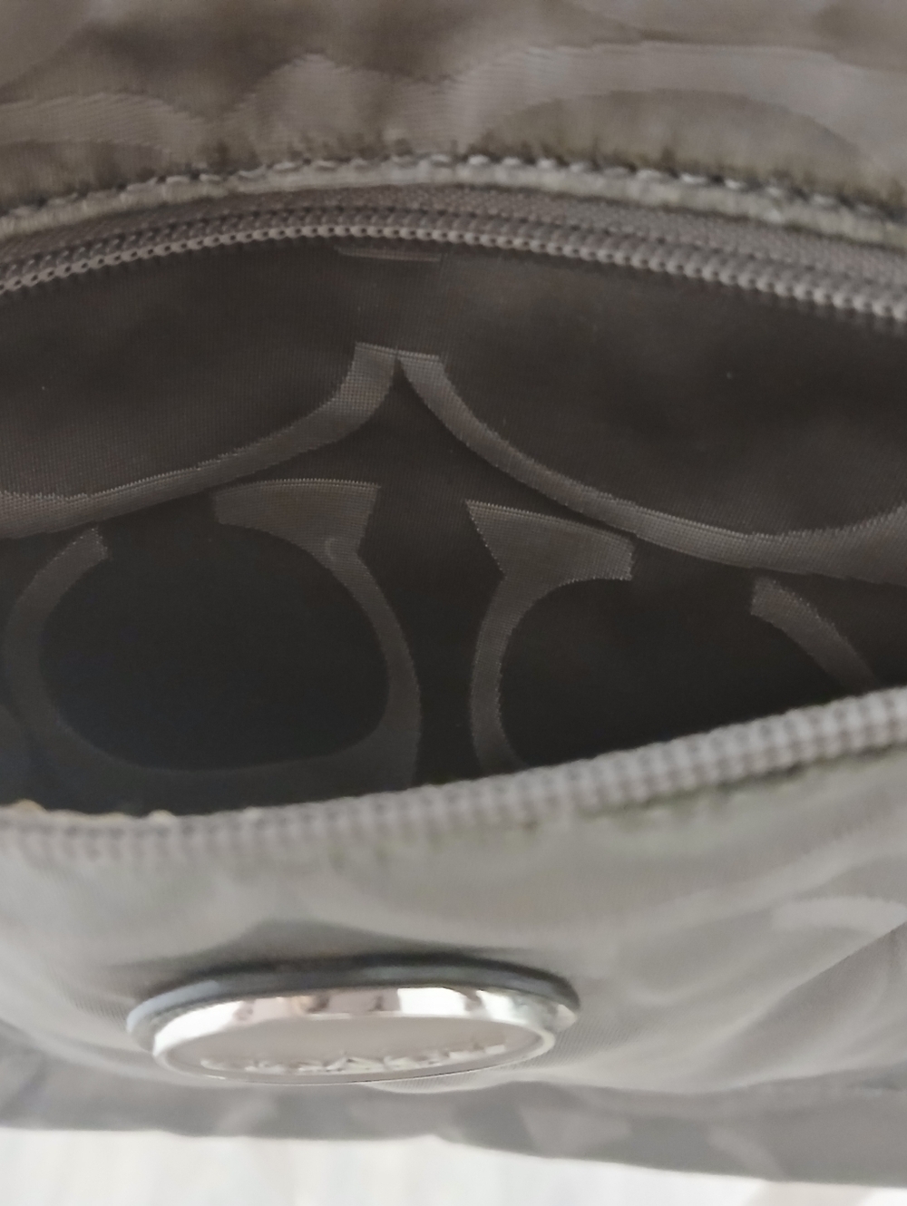 Coach Taupe Crossbody Shoulder Bag  Lightweight Everyday Carry - Picture 5 of 10